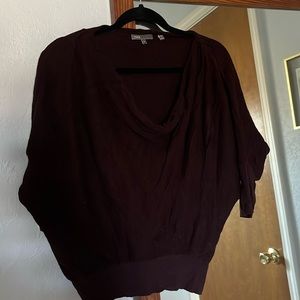 Vince wool and silk blend burgundy sweater